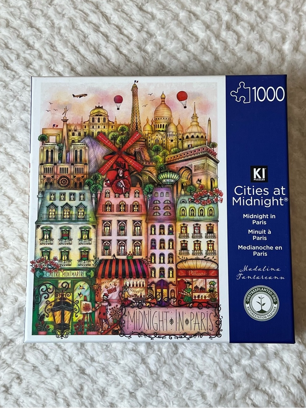 Midnight in Paris 1000-Piece 27x20”Jigsaw Puzzle (Multicolor) Whimsical Happy